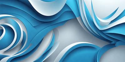 The primary subject of the image is a blue and white artistic design, possibly a painting or a digital artwork. The setting is a white background, which provides a clean and minimalist appearance. The visual style is a combination of digital art and illustration, creating a unique and eye-catching design. The colors and mood of the image are predominantly blue and white, giving it a calm and serene atmosphere.