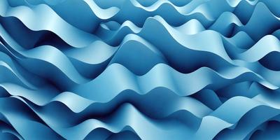 The primary subject of the image is a blue ocean with waves. The setting is the ocean, and the visual style is a digital art or illustration. The dominant colors are blue and white, creating a calm and serene atmosphere.
