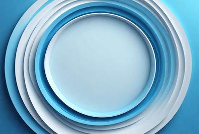 The primary subject of the image is a blue circle, which is the main object, scene, or focus of the image. The setting/background features a blue and white circular pattern, which adds to the overall visual style. The image is a digital art or illustration, showcasing a vibrant and colorful design. The dominant colors in the image are blue and white, creating a calm and soothing atmosphere.