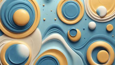 The primary subject of the image is a blue and yellow swirling pattern, which is likely a digital art or illustration. The setting is a blue and yellow background, which adds to the overall atmosphere of the image. The visual style is a combination of digital art and illustration, creating a unique and vibrant pattern. The colors and mood of the image are predominantly blue and yellow, giving it a lively and energetic appearance.