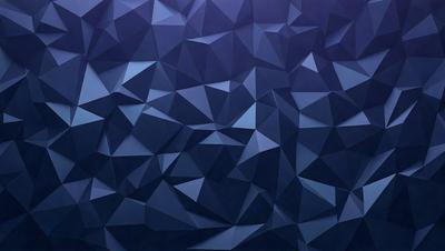 The primary subject of the image is a blue background with a geometric pattern. The setting is a dark blue background, which creates a contrast with the geometric pattern. The visual style is a combination of digital art and illustration, as the geometric pattern is created using a digital medium. The colors and mood of the image are predominantly dark blue, creating a sense of depth and sophistication.