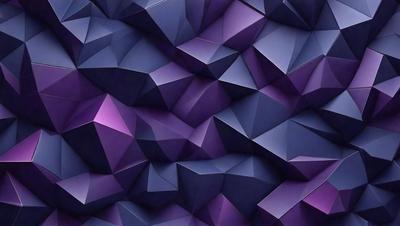 The primary subject of the image is a purple and blue geometric pattern. The setting is a blue background, and the visual style appears to be a digital art or illustration. The dominant colors in the image are purple and blue, creating a calm and soothing atmosphere.
