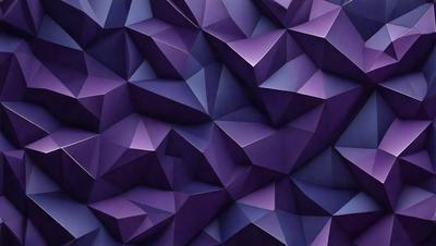 The primary subject of the image is a purple geometric pattern, which is the main focus of the image. The setting is a purple background, and the visual style is a digital art or illustration. The dominant colors in the image are purple and blue, creating a calm and soothing atmosphere.