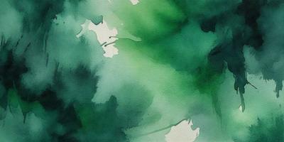 The primary subject of the image is a green leafy plant. The setting is a green background, which creates a natural and vibrant atmosphere. The visual style is a watercolor painting, giving the image a unique and artistic appearance. The dominant colors are green and blue, which contribute to the overall mood of the painting.
