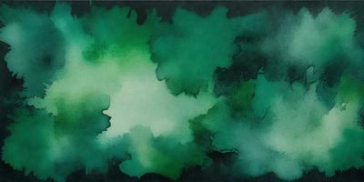 The primary subject of the image is a green leafy plant. The setting is a dark background, which contrasts with the bright green leaves. The visual style is a painting, with the artist using a brush to create the leafy plant. The colors and mood are predominantly green, giving the image a natural and serene atmosphere.