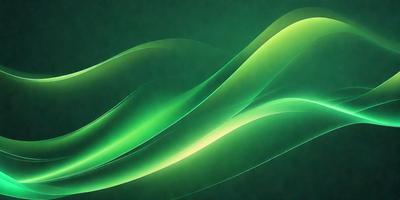 The primary subject of the image is a green, swirling, and flowing pattern. The setting is a dark background, which contrasts with the vibrant green color of the pattern. The visual style appears to be a digital art or illustration, as the pattern is intricate and detailed. The colors and mood of the image are predominantly green, creating a sense of calmness and tranquility.