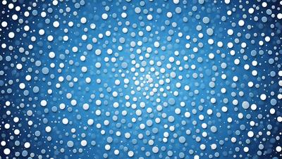 The primary subject of the image is a blue background with a pattern of white circles. The setting appears to be a digital art or illustration, as the circles are arranged in a visually appealing manner. The visual style is a combination of a photo and digital art, creating a unique and captivating scene. The dominant colors are blue and white, giving the image a calm and serene atmosphere.