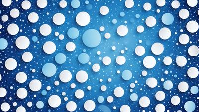 The primary subject of the image is a blue background with white bubbles scattered across it. The setting appears to be a digital art or illustration, as the bubbles are evenly spaced and have a consistent pattern. The visual style gives the impression of a vibrant and lively atmosphere, with the white bubbles standing out against the blue background.