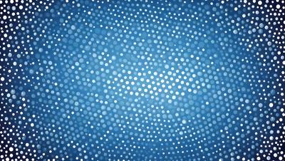 The primary subject of the image is a blue background with a pattern of white dots. The setting appears to be a digital art or illustration, as the dots are arranged in a visually appealing manner. The visual style is a combination of a photo and a digital art, creating a unique and interesting pattern. The colors and mood of the image are predominantly blue and white, giving it a calm and serene atmosphere.
