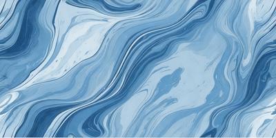 The primary subject of the image is a blue and white ocean wave. The setting is the ocean, with the wave crashing against the surface. The visual style is a digital art or illustration, creating a realistic and dynamic representation of the wave. The dominant colors are blue and white, giving the image a calming and serene atmosphere.