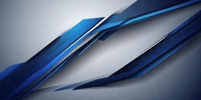 The primary subject of the image is a blue and white geometric pattern. The setting is a gray background, which provides a clean and minimalist appearance. The visual style is a combination of digital art and illustration, creating a modern and artistic look. The dominant colors are blue and white, which evoke a sense of calmness and sophistication.
