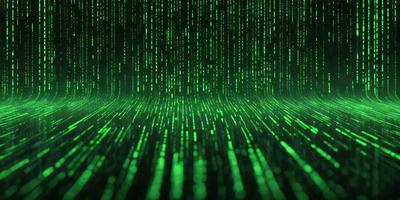 The primary subject of the image is a close-up of a green background with a pattern of green and white dots. The setting appears to be a futuristic or technological environment. The visual style is a combination of a photo and digital art, creating a unique and intriguing appearance. The colors and mood of the image are predominantly green, with a hint of white, giving it a calm and soothing atmosphere.