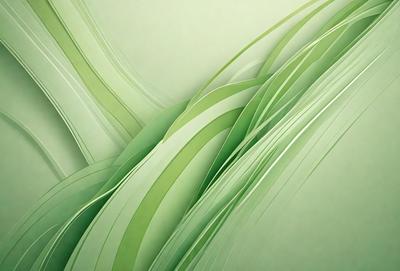 The primary subject of the image is a close-up of a green plant with long, curly leaves. The plant is the main focus of the image, and it is set against a white background. The visual style of the image is a combination of a photo and digital art, creating a realistic yet artistic representation of the plant. The dominant colors in the image are green and white, giving the scene a fresh and natural atmosphere.