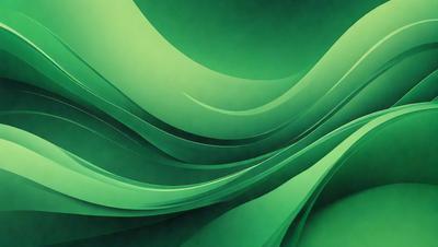 The primary subject of the image is a green, swirling, and flowing pattern. The setting is a green background, which complements the vibrant green color of the pattern. The visual style is a digital art or illustration, as the pattern appears to be a digital creation. The colors and mood of the image are predominantly green, creating a sense of calmness and tranquility.
