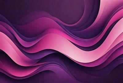The primary subject of the image is a purple and pink wave pattern. The setting is a dark background, which contrasts with the vibrant colors of the wave pattern. The visual style is a digital art or illustration, as the wave pattern is created using a computer or digital medium. The dominant colors are purple and pink, giving the image a calming and soothing atmosphere.