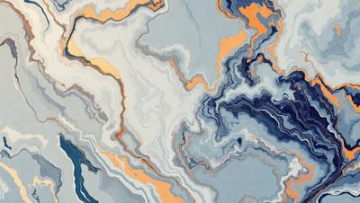 The primary subject of the image is a blue and white marbled pattern, which is the main focus of the image. The setting is a blue and white marbled surface, which serves as the backdrop for the pattern. The visual style of the image is a combination of digital art and illustration, as it is a digital artwork with a detailed and intricate design. The colors and mood of the image are predominantly blue and white, creating a calm and serene atmosphere.