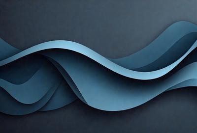 The primary subject of the image is a blue wave, which is the main object, scene, or focus of the image. The setting or background is a dark blue surface, which adds to the overall atmosphere. The visual style of the image is a digital art or illustration, as it is a well-crafted and detailed representation of the blue wave. The colors and mood of the image are predominantly blue, creating a calm and serene atmosphere.