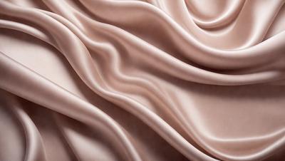 The primary subject of the image is a close-up of a piece of fabric, possibly a silk or satin material. The setting is a surface, possibly a wall or a table, with the fabric draped over it. The visual style appears to be a close-up of the fabric, showcasing its texture and details. The colors in the image are predominantly shades of pink, which gives the scene a warm and elegant atmosphere.