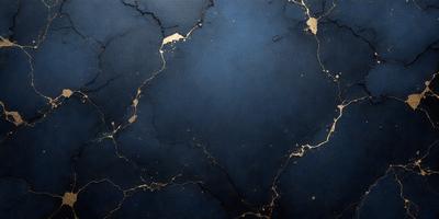 The primary subject of the image is a blue background with gold accents. The setting is a dark, moody environment, possibly a night scene. The visual style is a combination of photo and digital art, creating a unique and intriguing atmosphere. The dominant colors are blue and gold, with the blue background and gold accents creating a striking contrast. The overall mood of the image is mysterious and captivating.