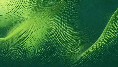 The primary subject of the image is a close-up of a green, patterned surface. The setting appears to be a green background, possibly a wallpaper or a patterned fabric. The visual style of the image is a combination of a photo and digital art, creating a unique and intricate design. The colors and mood of the image are predominantly green, giving it a fresh and lively atmosphere.
