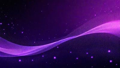 The primary subject of the image is a purple background with a pattern of white dots. The setting appears to be a space or a futuristic environment. The visual style is a combination of digital art and illustration, creating a unique and captivating scene. The dominant colors are purple and white, giving the image a calm and serene atmosphere.