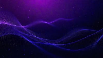 The primary subject of the image is a purple, blue, and white patterned background. The setting is a dark, purple-lit environment, which creates a moody atmosphere. The visual style is a combination of digital art and illustration, with the purple and blue colors dominating the scene.