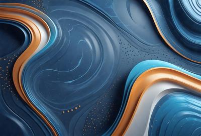 The primary subject of the image is a blue and orange swirling pattern, which appears to be a digital art or illustration. The setting is a blue and orange background, creating a vibrant and dynamic atmosphere. The visual style is a combination of digital art and illustration, with a focus on the swirling pattern. The colors and mood of the image are energetic and lively, with the blue and orange hues creating a sense of movement and excitement.