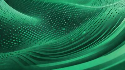 The primary subject of the image is a green, swirling pattern. The setting is a dark background, which contrasts with the bright green pattern. The visual style appears to be a digital art or illustration, as the pattern is intricate and detailed. The colors and mood of the image are predominantly green, creating a sense of calmness and tranquility.