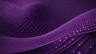 Purple, black, and white polka dots on a purple background.