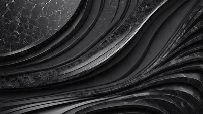 The primary subject of the image is a black and white marble pattern. The setting is a black and white marble wall, which serves as the background. The visual style is a black and white photograph. The colors and mood of the image are predominantly black and white, creating a classic and timeless atmosphere.