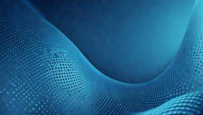 The primary subject of the image is a blue, patterned surface. The setting appears to be a dark room, with the blue patterned surface being the main focus. The visual style of the image is a combination of a photo and digital art, creating a unique and intriguing appearance. The colors and mood of the image are predominantly blue, with a slightly mysterious and captivating atmosphere.