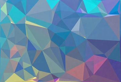 The primary subject of the image is a geometric pattern, featuring a mix of blue, purple, and pink colors. The setting is a blue and purple background, which creates a visually appealing contrast with the geometric pattern. The visual style of the image is a combination of digital art and illustration, showcasing the intricate design of the pattern. The overall atmosphere of the image is vibrant and artistic, with the geometric pattern serving as the main focus of the scene.