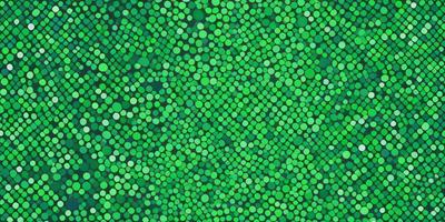 The primary subject of the image is a green background with a pattern of green circles. The setting is a close-up of the green background, which creates a visually appealing and vibrant scene. The visual style is a combination of a photo and a digital art, as the green circles have a slightly digital appearance. The colors and mood of the image are predominantly green, creating a calm and soothing atmosphere.