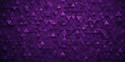 The primary subject of the image is a purple wall with a geometric pattern. The setting is a room with a purple wall, and the visual style is a patterned wallpaper. The dominant colors are purple and the overall atmosphere is a modern and stylish design.