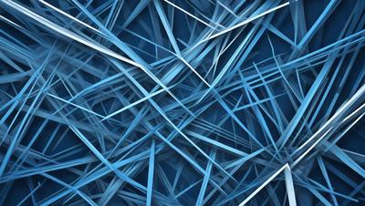 The primary subject of the image is a blue background with a pattern of white and blue strands. The setting appears to be a blue background with a pattern of white and blue strands. The visual style of the image is a digital art or illustration, as it features a blue background with a pattern of white and blue strands. The colors and mood of the image are predominantly blue, with a sense of depth and texture created by the white and blue strands.