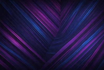 The primary subject of the image is a purple and blue patterned wallpaper. The setting is a room with a purple and blue color scheme. The visual style is a digital art or illustration, creating a unique and vibrant atmosphere. The dominant colors are purple and blue, which contribute to a calm and soothing mood.