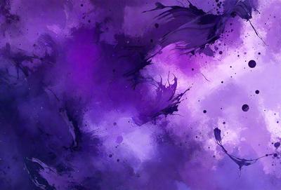 The primary subject of the image is a purple background with black and white swirls. The setting is a purple background with black and white swirls. The visual style is digital art. The dominant colors are purple and black, and the overall atmosphere is artistic and creative.