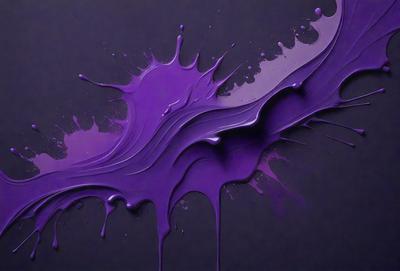 Purple paint dripping on a black background.