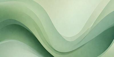 The primary subject of the image is a green, curved, and wavy surface, which appears to be a painting or a digital artwork. The setting is a white background, which contrasts with the green surface. The visual style is a combination of painting and digital art, creating a unique and artistic representation. The colors and mood of the image are predominantly green, giving it a calm and soothing atmosphere.