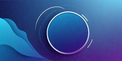 The primary subject of the image is a blue circle with a white border. The circle is the main object, and it is set against a purple background. The visual style of the image is digital art, as it appears to be a digital illustration or a digital drawing. The dominant colors in the image are blue and purple, creating a calm and serene atmosphere.