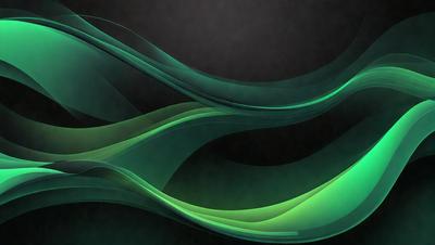 The primary subject of the image is a green and white swirl, which appears to be a digital art or illustration. The setting is a dark background, which contrasts with the swirl's vibrant colors. The visual style is modern and artistic, creating a dynamic and captivating scene. The colors and mood of the image are lively and energetic, with the green and white swirl serving as the focal point.