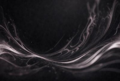 The primary subject of the image is a black and white photo of a wave. The setting is a dark background, which contrasts with the wave's shape. The visual style is a close-up of the wave, showcasing its intricate details. The colors and mood of the image are predominantly dark, with the wave's shape and texture being the main focus.