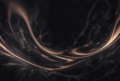 The primary subject of the image is a swirling, flowing pattern of yellow and orange colors. The setting is a dark background, which contrasts with the vibrant colors of the swirl. The visual style appears to be a digital art or illustration, as the swirl is depicted in a fluid and dynamic manner. The dominant colors of the swirl are yellow and orange, creating a warm and lively atmosphere.