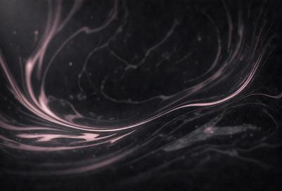 The primary subject of the image is a swirling, pink and black pattern. The setting is a dark background, which contrasts with the swirling pattern. The visual style appears to be a combination of digital art and illustration, creating a unique and eye-catching design. The dominant colors are pink and black, giving the pattern a bold and striking appearance.