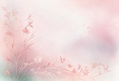 The primary subject of the image is a beautifully drawn floral pattern, featuring a variety of flowers and leaves. The setting is a pink background, which adds a soft and delicate touch to the scene. The visual style is a combination of digital art and illustration, creating a vibrant and detailed image. The colors and mood of the image are predominantly pink, which gives it a warm, inviting, and feminine atmosphere.