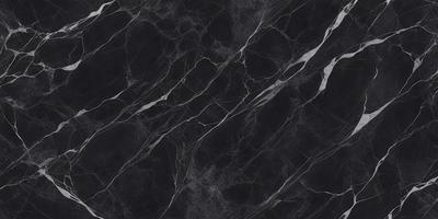 The primary subject of the image is a black marble countertop. The setting is a kitchen, with the countertop being the main focus of the scene. The visual style is a close-up of the marble countertop, showcasing its texture and pattern. The colors and mood of the image are predominantly dark, with the black marble countertop being the main source of contrast.