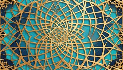 The primary subject of the image is a gold spiral pattern, which is the main object, scene, or focus of the image. The setting or background features a blue surface, which adds a contrasting color to the scene. The visual style of the image is a combination of digital art and illustration, creating a unique and intricate design. The colors and mood of the image are predominantly gold and blue, giving it a warm and calming atmosphere.