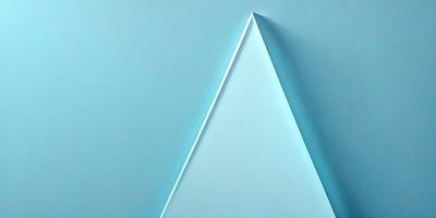 The primary subject of the image is a blue triangle. The setting is a blue wall, and the visual style appears to be a digital art or illustration. The dominant colors in the image are blue and white, creating a calm and soothing atmosphere.