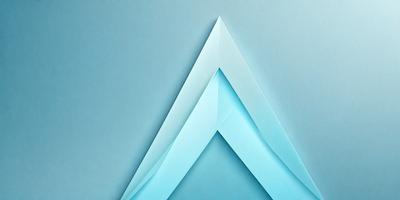 The primary subject of the image is a blue paper cutout of an arrow. The setting is a blue background, which creates a contrasting and visually appealing effect. The visual style is a combination of digital art and illustration, as the paper cutout is skillfully crafted and the colors are vibrant. The colors and mood of the image are predominantly blue, which gives it a calm and soothing atmosphere.