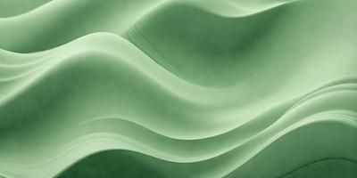 The primary subject of the image is a large, curved, and flowing green wave. The setting is a background of a green surface, which could be a wall or a painting. The visual style is a digital art or illustration, as the wave appears to be a part of a larger design or pattern. The colors and mood of the image are predominantly green, creating a sense of calmness and natural beauty.